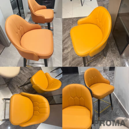  [Pre-order] เก้าอี้บาร์ทรงสูง สไตล์โมเดิร์น Proma-C-62 65 ซม. สีส้ม_1
